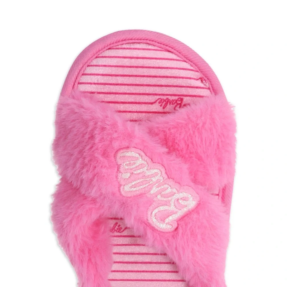NWT! Barbie Youth Girls Fuzzy Slippers